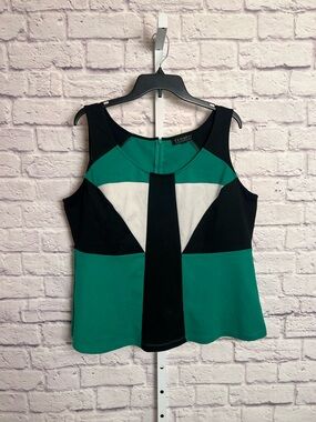 Eloquii Geometric Patterned Sleeveless Top size 18